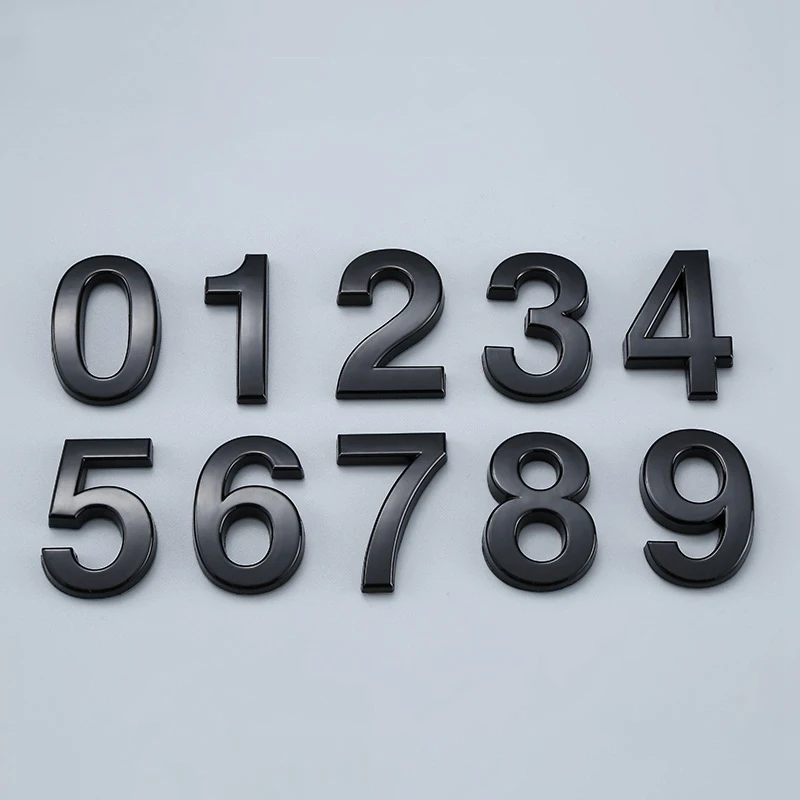 Black Number Stickers House Room Door Self Adhesive Number Plate Sign for Home Apartment Cabinet Mailbox Outdoor Door Numbers 1x house number signs,house numbers,number plate,door signs