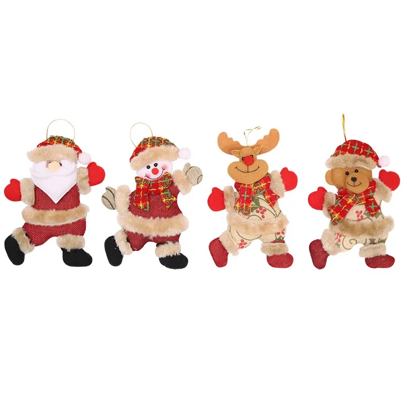 

Christmas tree accessories, Christmas dolls, dancing elderly people, snowmen, deer, bears, cloth figurines