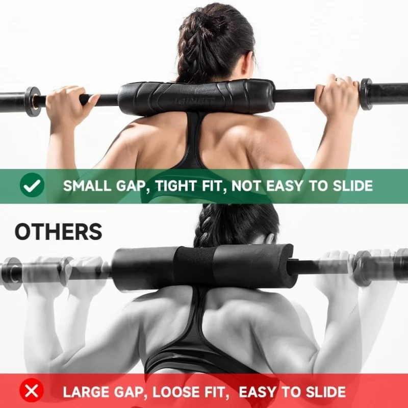 Barbell Pad Squat Bar Pad Barbell Neck Pad for Squat Bar Squat Pad for Lunges Weight Lifting Hip Thrust Pad Fit 25-50mm Bar 6