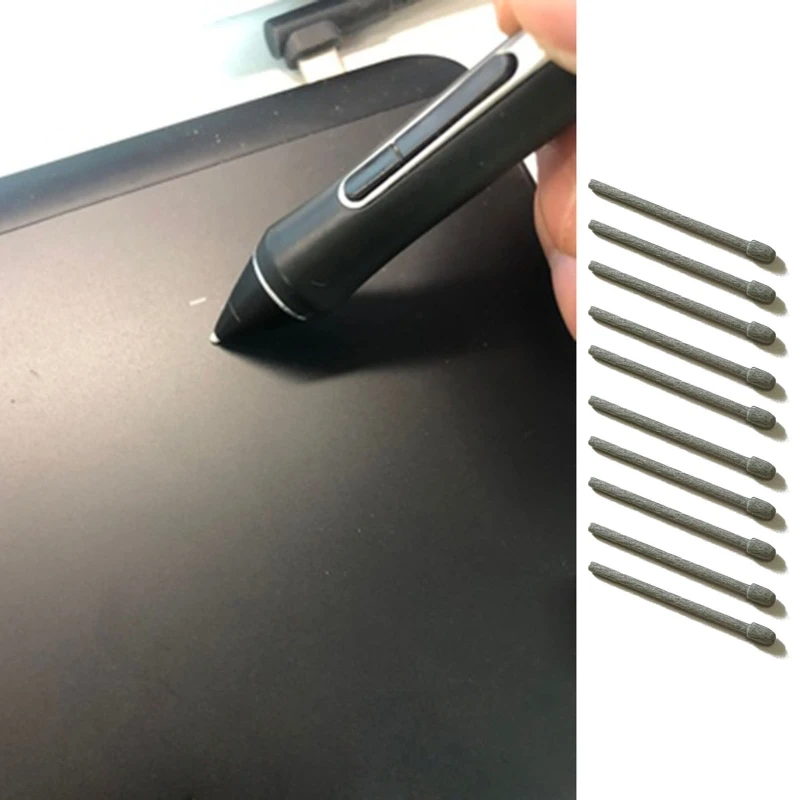 Graphic drawing pad stylus pen replacement nibs for Intuos Pro PHT860/ PHT660, Cintiq 10-Pack