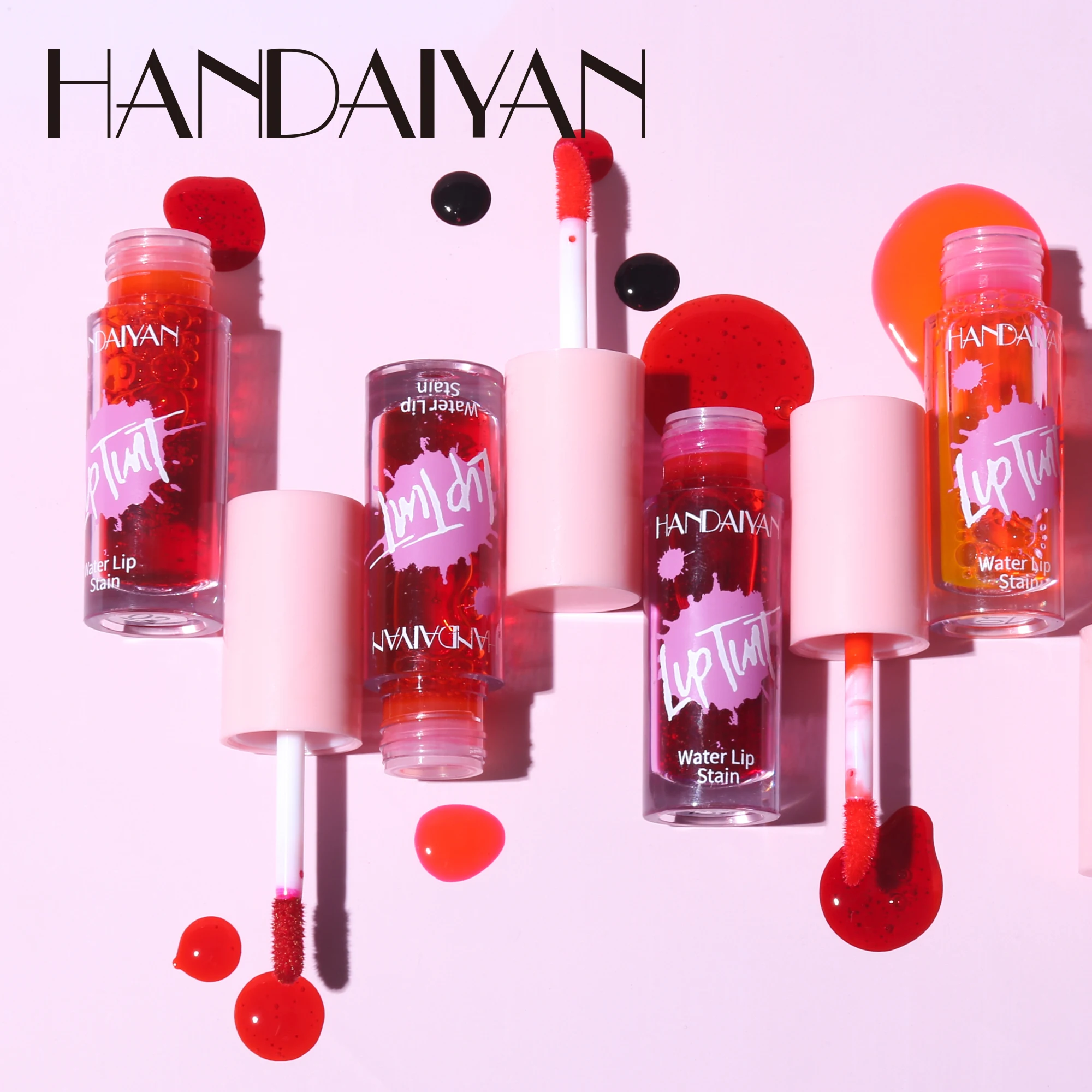 HANDAIYAN 6 Colors Lip Tint Stain Cheek Tint Moisturizing Liquid Lipstick Long-lasting Waterproof High Pigment Lipgloss 3