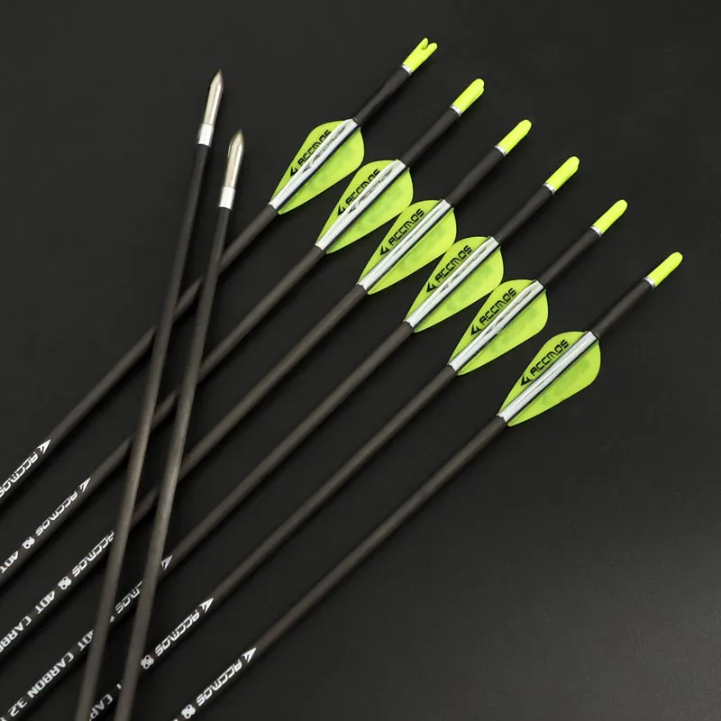 

12pcs Carbon Arrow ID 3.2mm Spine 350 400 500 600 700 800 900 1000 +-0.009" Archery Recurve Bow Shooting