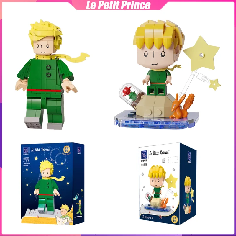 Bloques de construcción de Le Petit Prince para niños, muñeca con forma clásica, decoración de escritorio, rompecabezas, modelo de ensamblaje, juguetes, regalos de cumpleaños