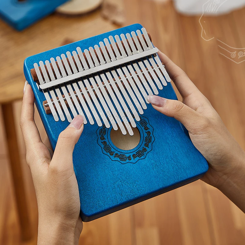 Hluru Japanese Maple Wood Kalimba - 21-Key & 17-Key Sound Hole Mbira