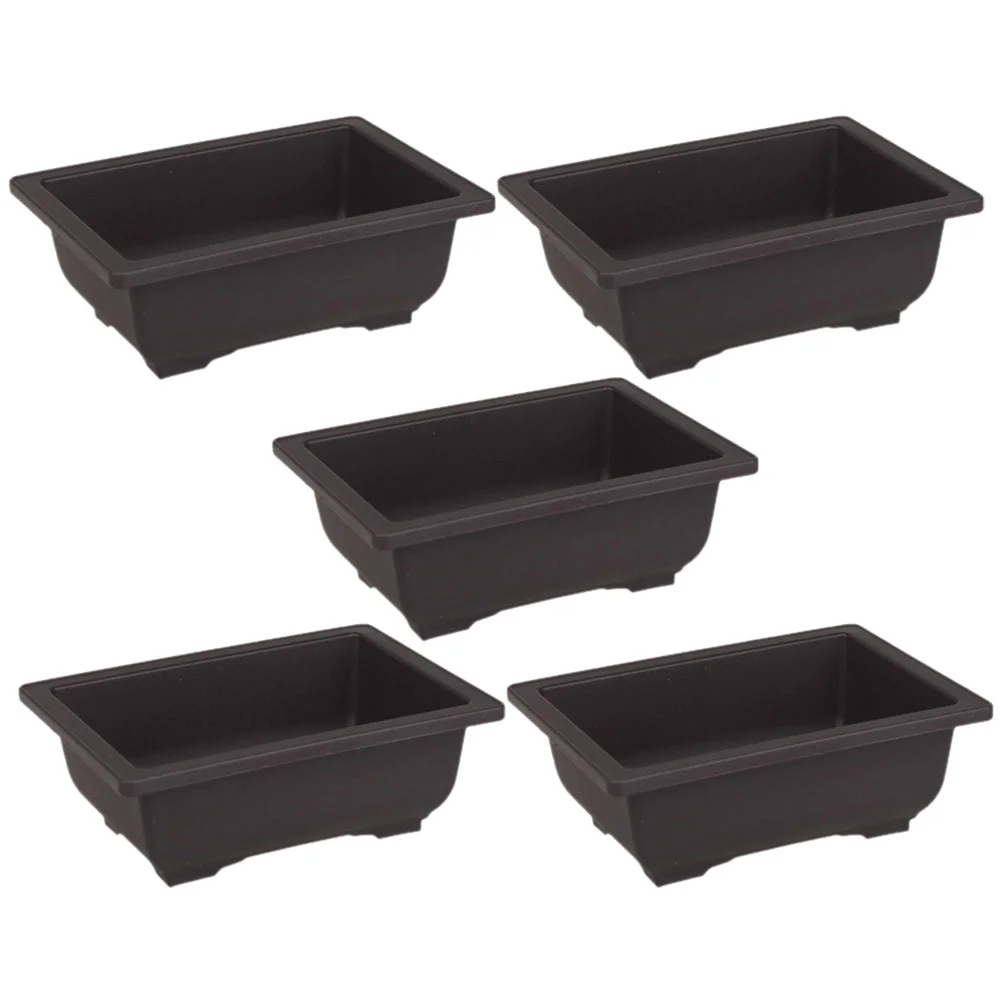 

Office Accessories Home Gardening Pot Flower Planting Container Bonsai Rectangular Flowerpot Holder Plastic