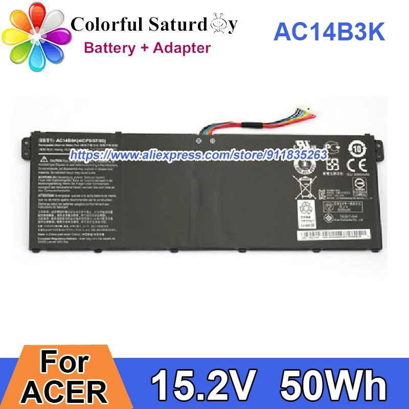 Bateria Original 15.2V AC14B3K 4ICP5 57 Para