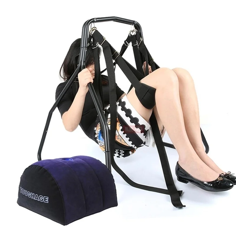 Sex Hammock Chair Pillow Set Adjustable Restraints Fetish Sex Position Bondage Swing Frame Adult Games Furniture