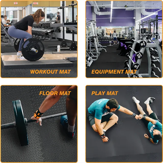 ½ inch Home Gym Mat with EVA Foam Interlocking Tiles for MMA, Fitness, Gymnastics and Gym Protection, Floor Liner 6