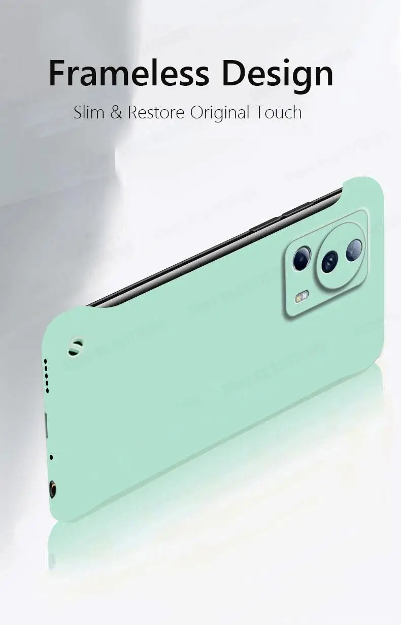 Slim Frameless Matte Hard PC Back Cover