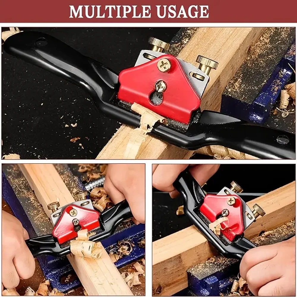 9" Woodworking Hand Tools Wood Trimming Tool Hand Planer Screw Planer Shave Wood Cutting Edge Adjustable Hand-Operated Woodworking Carpenter DIY Model Making