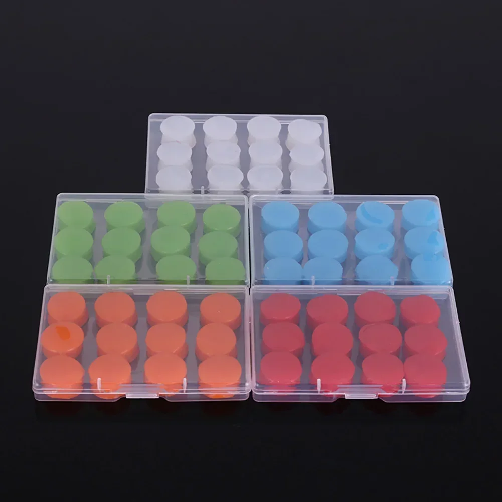 12Pcs Silicone Sleeping Ear Plugs Noise Reduction Anti Snore Sound Insulation Earplug Sleep Ear Protection Reusable Plugs
