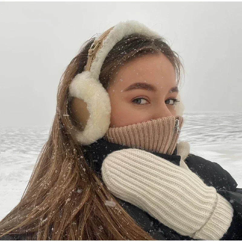 Ear Muffs Plush Ear Muffs Warmer Foldable Ear Cover for Women Men Winter Warm Earflaps Outdoor Cold Protection Ear-Muffs Cover Fashion