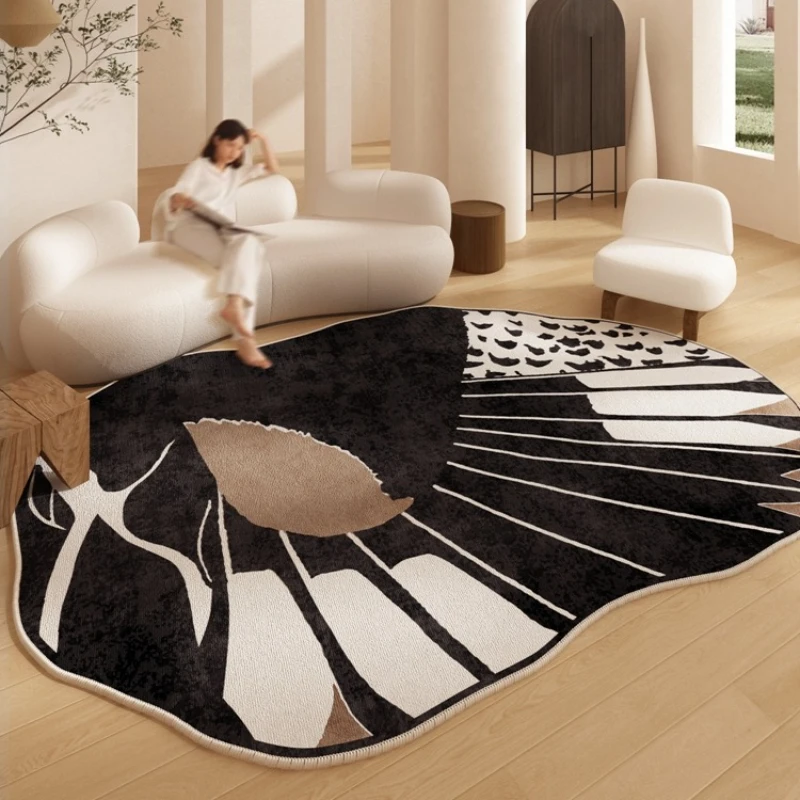 Irregular Shape Living Room Carpet Simplicity Light Luxury Coffee Tables Rug Plush Fluffy Cloakroom Bedroom Bedside Mat Alfombra 3