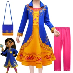 Royal Detective Mira Dress Princess Rapunzel Fancy Party Girl Halloween Costumes for Kid Skirts Carnival Cosplay Anime Festival