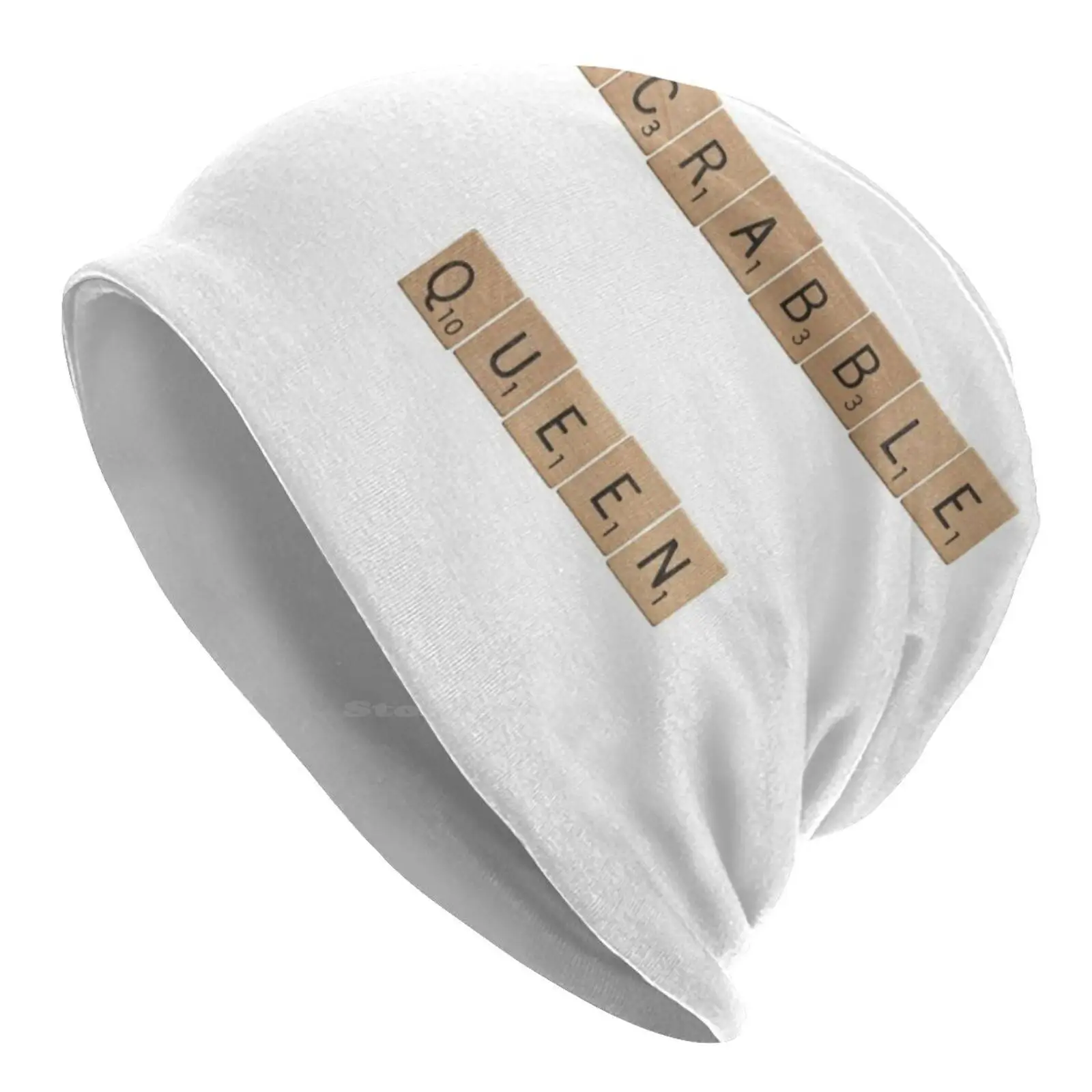 Scrabble Queen Cappello Lavorato A Maglia Warm Beanie Outdoor Caps Scrabble King Queen Words Smart Geek Intelligent Funny Nerd
