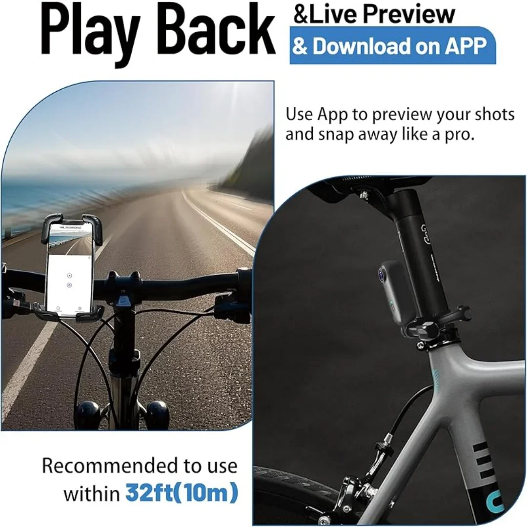Pack complet incluant la Caméra Action 360° 4K UHD Pro, carte TF, câble USB et support, sur fond blanc.