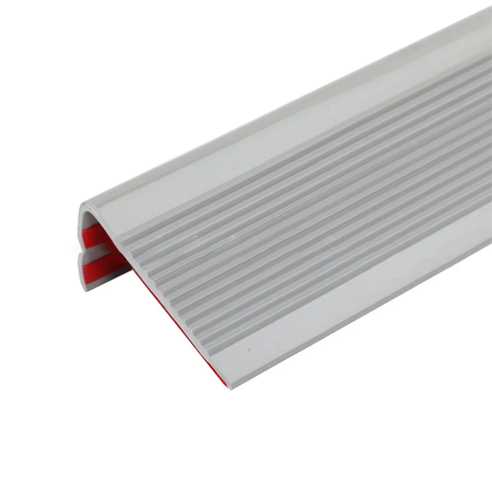 Profilo Antiscivolo Per Bordi Scale In Gomma PVC Autoadesivo, 4 M, Grigio, Per Interni Ed Esterni, Senza Viti