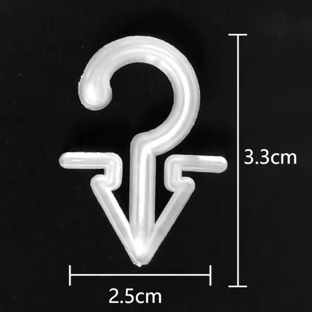 100PCS/lot Plastic Small 2 Shape Hooks for Glove and Hat Display 6