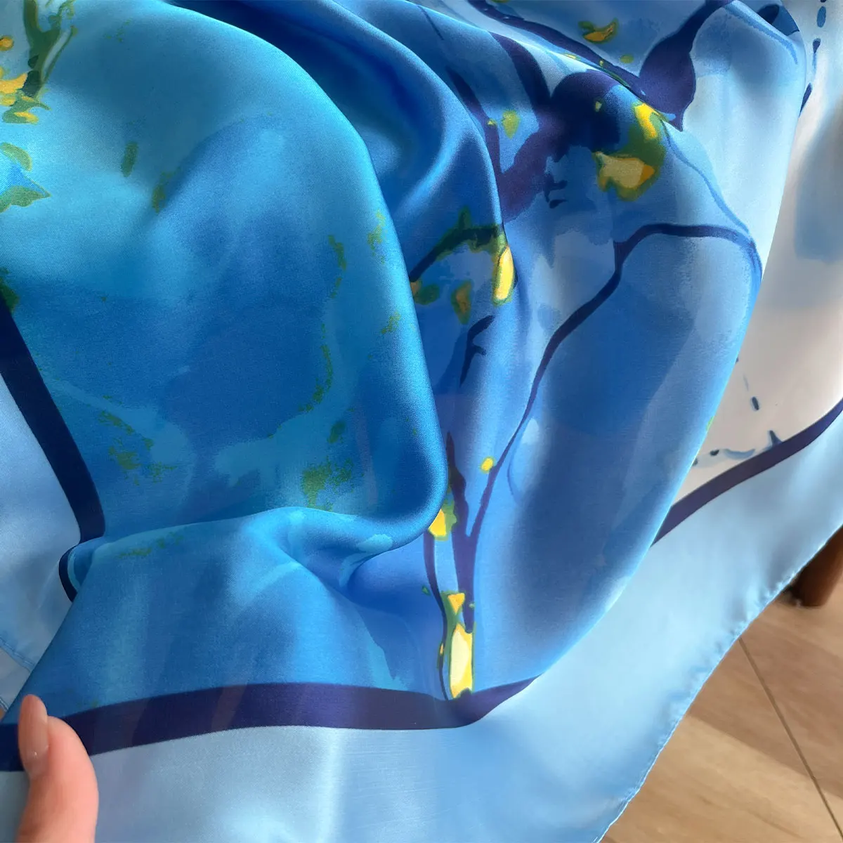 Spring and Summer Fashio Brand Floral Pattern Satin Design long Dress Muslim Summertime Sun protection Shawl For Lady/Women