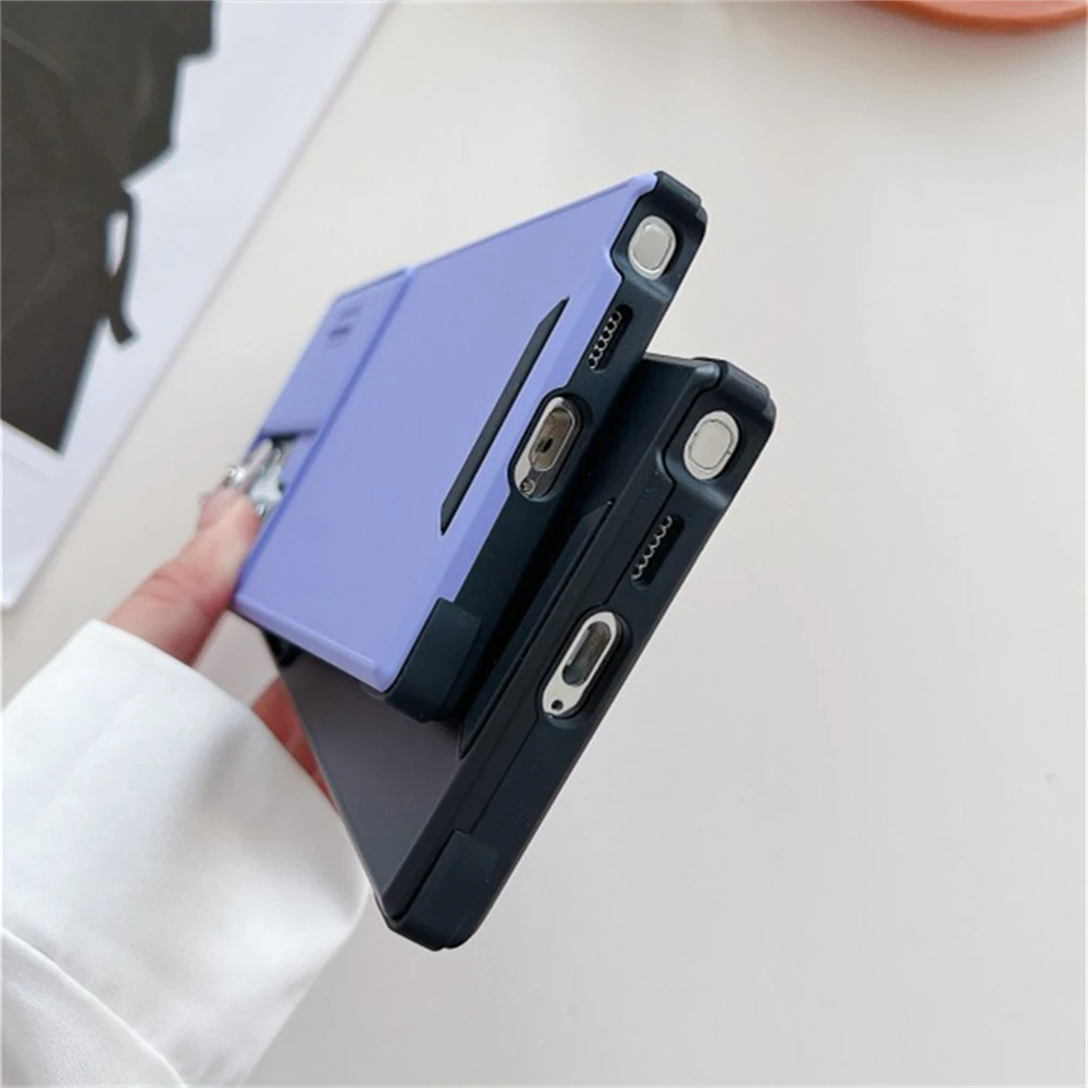 Matte Slide Window Shockproof Phone Case with Camera Protection & Solid Bumper Design