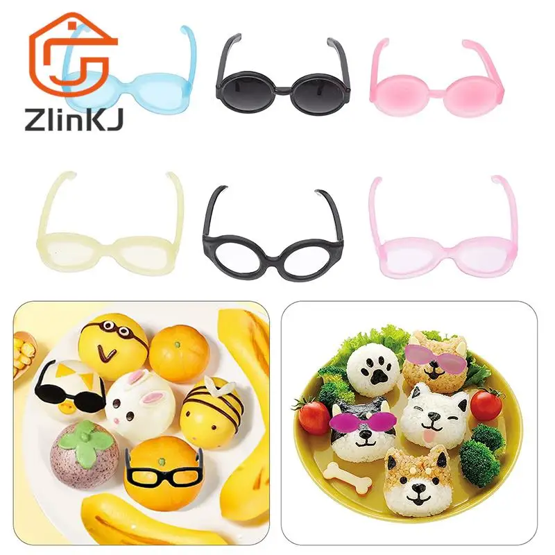 

4/8/16Pcs Bento Decoration Tools Lunch Bento Box Food Glasses Headwear Buffet Sandwich Toppers Decor For Bento Decoration