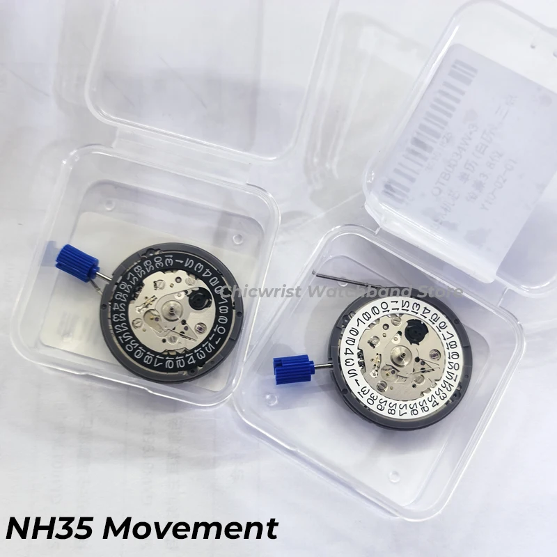 NH35 Premium Mechanical Movement NH35A White At 3/3.8/6 Date wheel 24 Jewels Automatic Self-winding High Accuracy Movt Replace