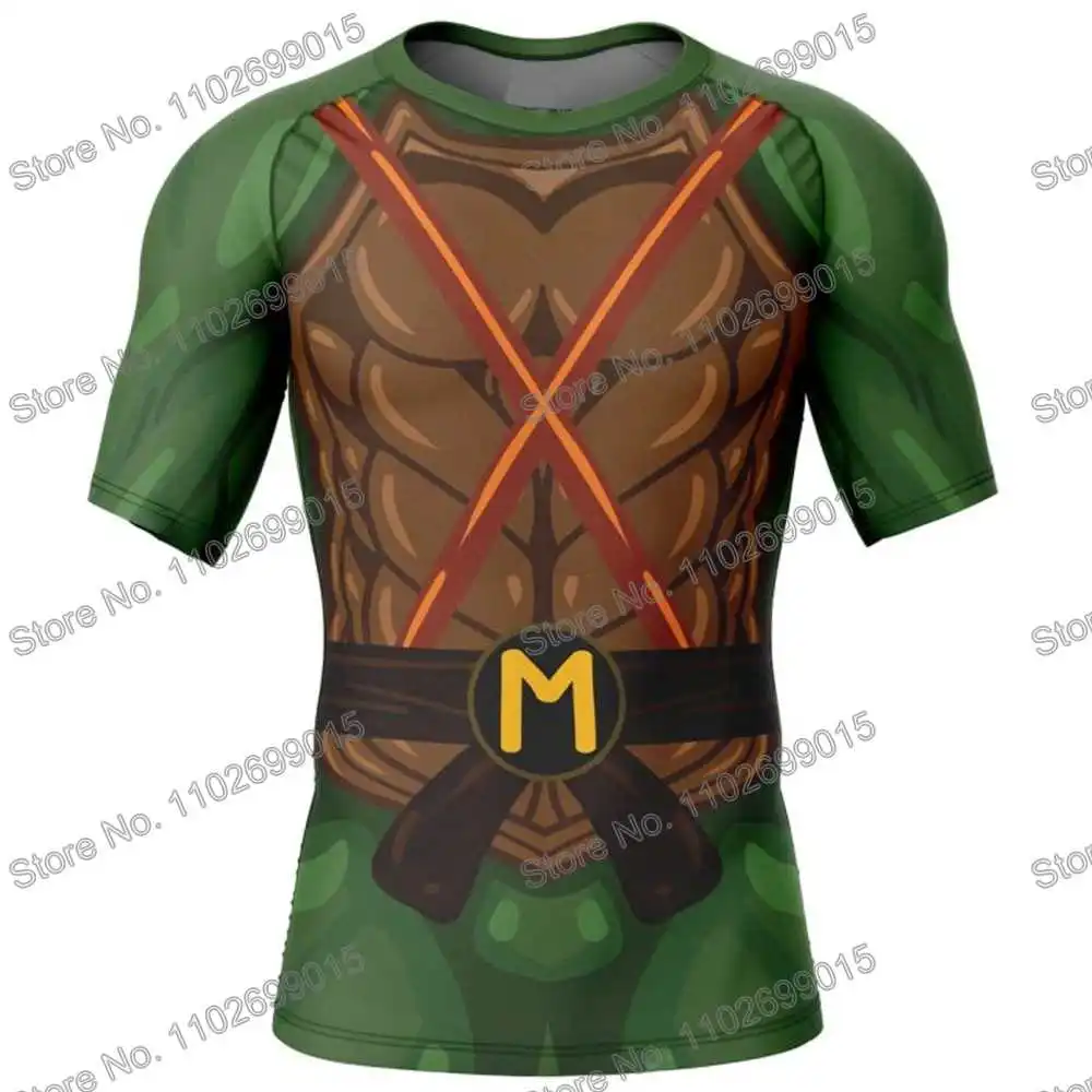 Turtle Rash Guard Surf Clothing BJJ MMA Men Short Sleeve Diving T-Shirt Tight Swimwear Summer Beach Floatsuit Women GYM Tops