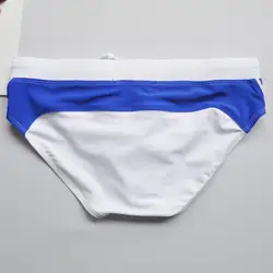 Color-blocked Swimwear Quick Dry Low Waist Men's Swimming Briefs for Water Sports Surfing Bathing Anti-exposure for Slim