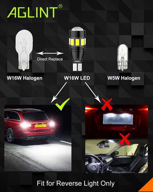 Lampadine LED W16W CANBUS - 12V/24V, Bianco 6500K, Per Retromarcia E Luci Posteriori - Foto 10