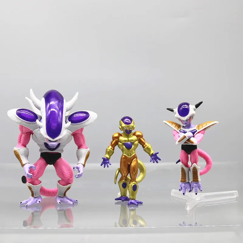 8 개/대 드래곤 볼 Z Frieza 그림 냉동고 세 번째 양식 입상 PVC 액션 피규어 컬렉션 모델 장난감 선물