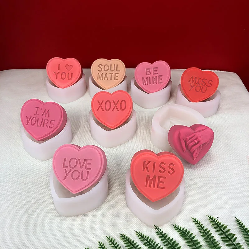 DIY handmade soap silicone mold Valentine's Day series three-dimensional love letter love FOREVER mold