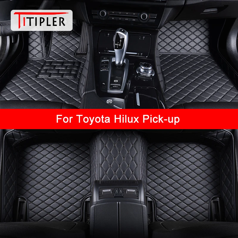 TITIPLER Custom Car Floor Mats For Toyota Hilux Pickup Auto