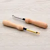 2022 New Knitting Embroidery Pen Weaving Felting Craft Punch Needle Threader Wooden Handle DIY Tool Sewing Accessories - Image 2