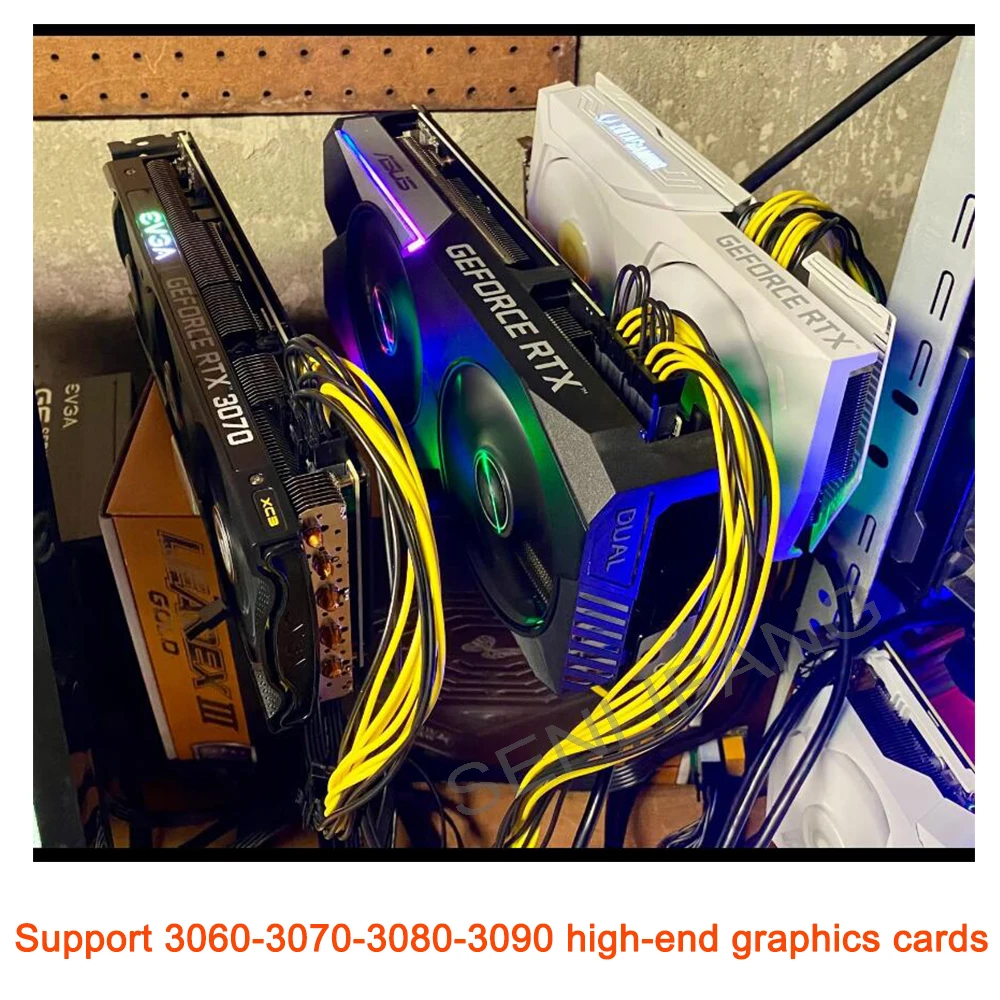 SENLIFANG 10 PCS 6Pin 8Pin PCI Express 듀얼 PCIE 8 (6 + 2) 핀 전원 케이블 그래픽 카드  PCI-E GPU 데이터 분배기 22cm - AliExpress