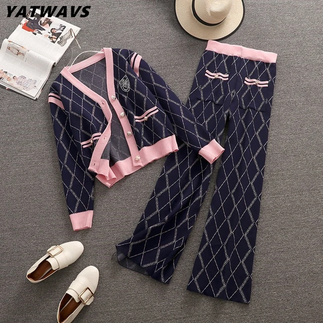 Elegante ol calças ternos primavera outono nova camisa de único breasted  blusa e cinto calças largas perna define casual feminino 2 peça conjuntos -  AliExpress