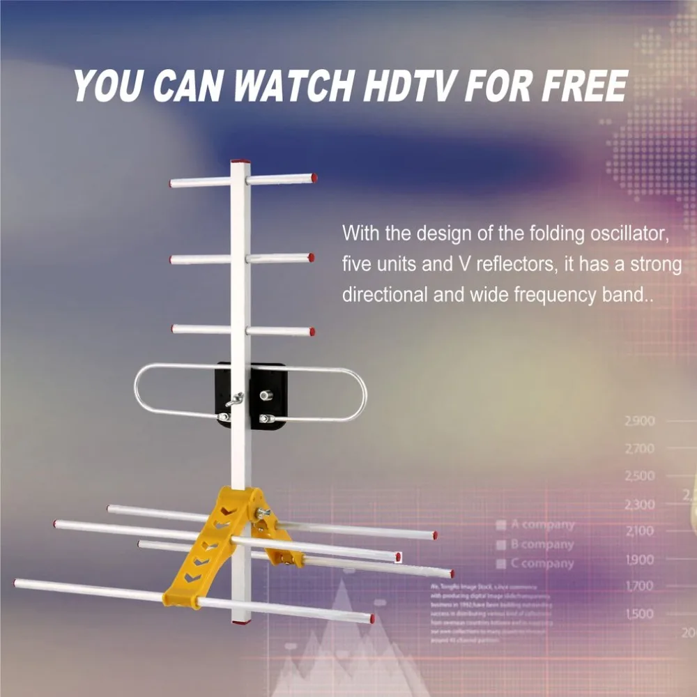 Signal Outdoor TV Antenna LAN-HD8E HD Digital TV Program Receiver For DVBT2 HDTV ISDBT ATSC High Gain Strong TV Antenna