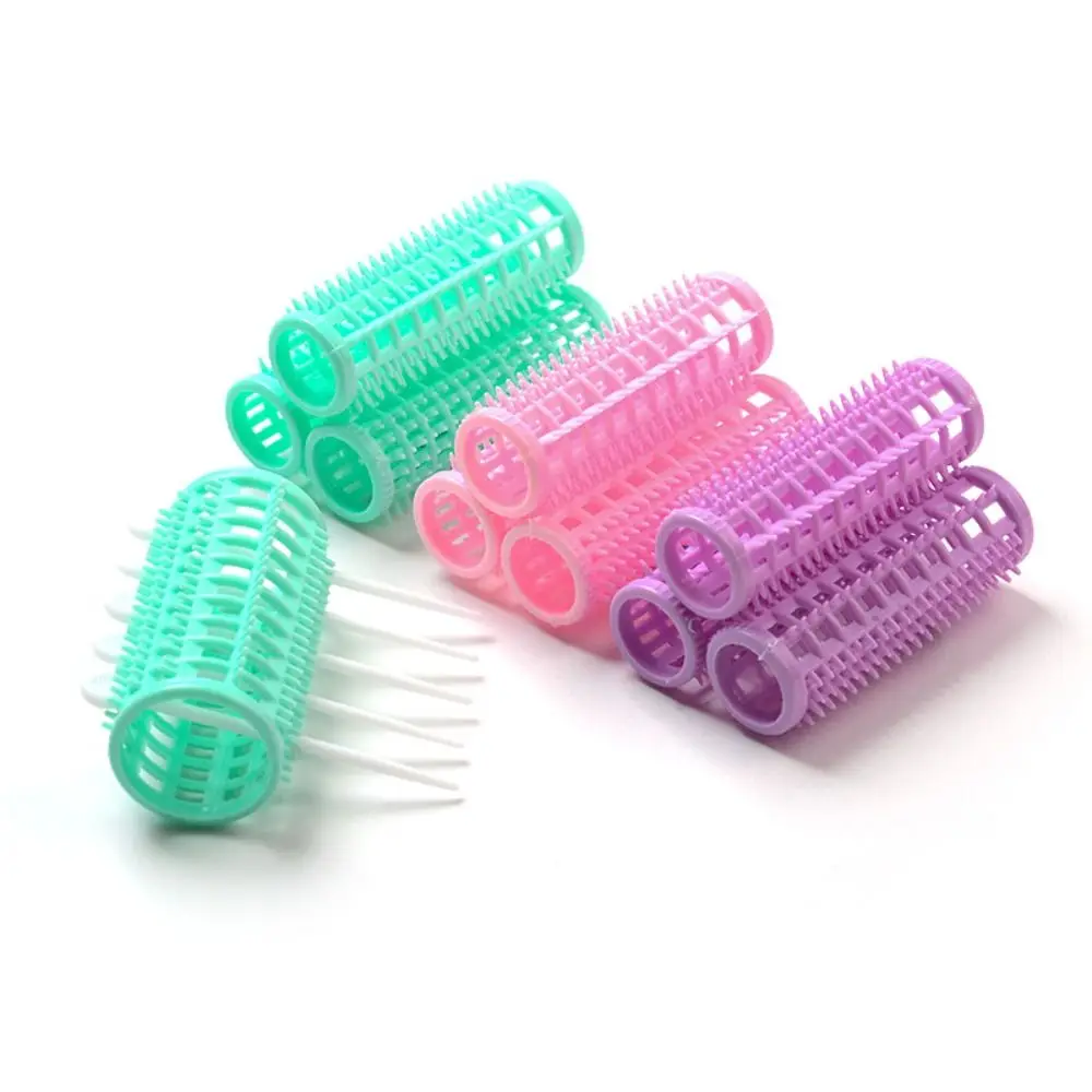 DIY 셀프 그립 헤어 롤 컬러 헤어클립 포함 열 없는 헤어 롤러 헤어 드레싱 컬러
