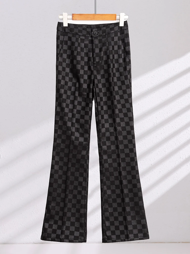 Spring Summer Blazer And Pant Suit Women Black Blue Apricot Plaid Female Business Work Wear Formal 2 Piece Set For Office Ladies