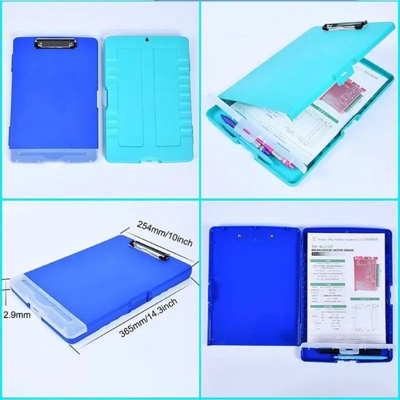 77JD Portable File Case with Clipboard and Pen Box