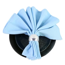 Set of 6 Festive Cotton Cloth Napkins (6PCS baby blue)