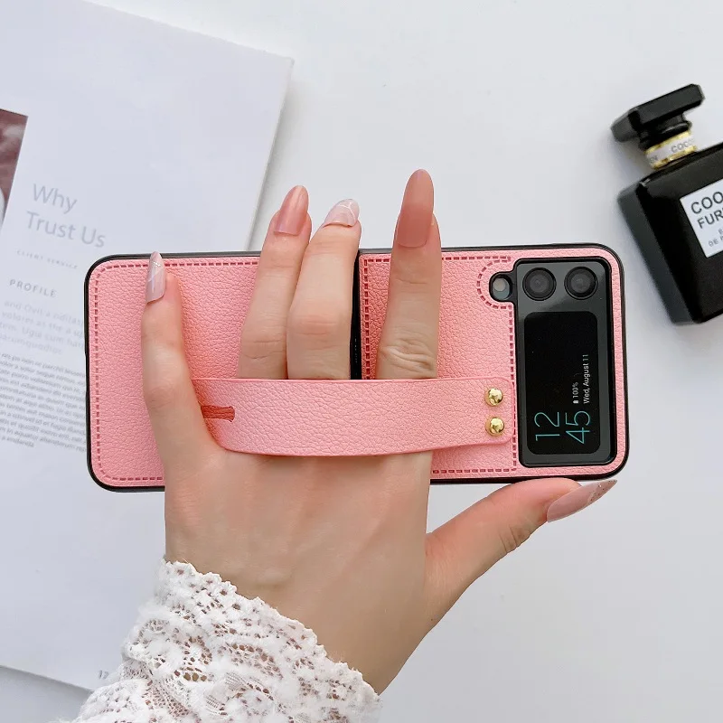 Case With Strap For Samsung Galaxy Z Flip 4 Z Flip 3  Z Flip 2 1 Case Shockproof Shell For Flip 2 Back Cover z플립 4 케이스_voghion.com