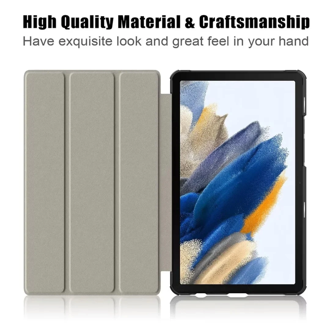 Capa magnética Tri-Folding PU Couro Stand, Tablet