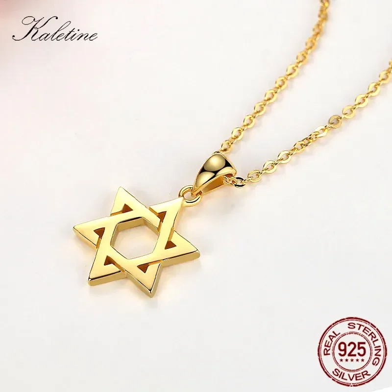Sterling 925 Silver Necklace with Star of David Pendant