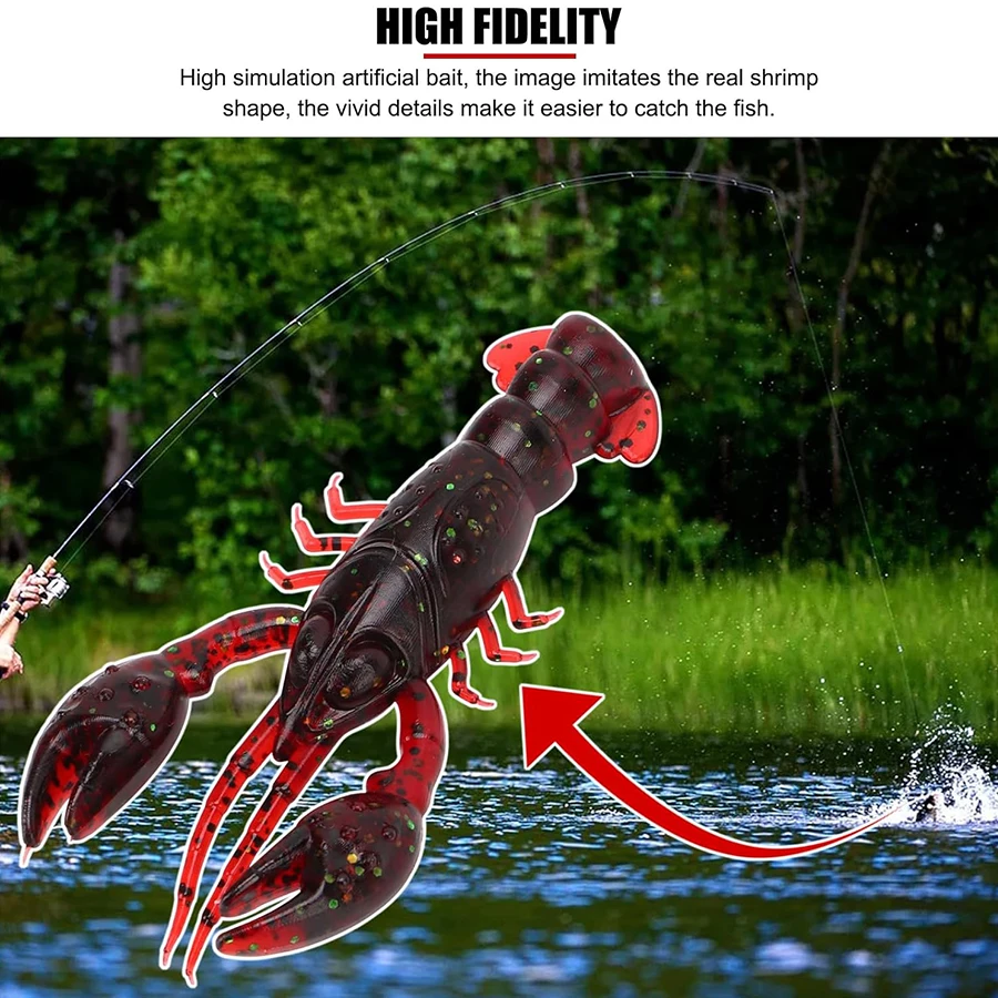 20pcs Crawfish Artificial Bait Shrimp Lobster Claw Lure For Bass Trout Pike | eBay 20pcs Crawfish Artificial Bait Shrimp Lobster Claw Lure For Bass Trout Pike | eBay
