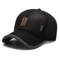 Summer Unisex Men fishing Baseball Caps Women Breathable Mesh Snapback Hats Black Casual sport Hats Cap running cap running hat 5