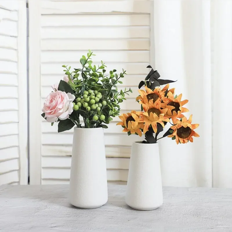 

Piece Decor Coffee Ceramic Dried European Shop Flower Pot Hotel Home Dinner Simple Table 1 Vase