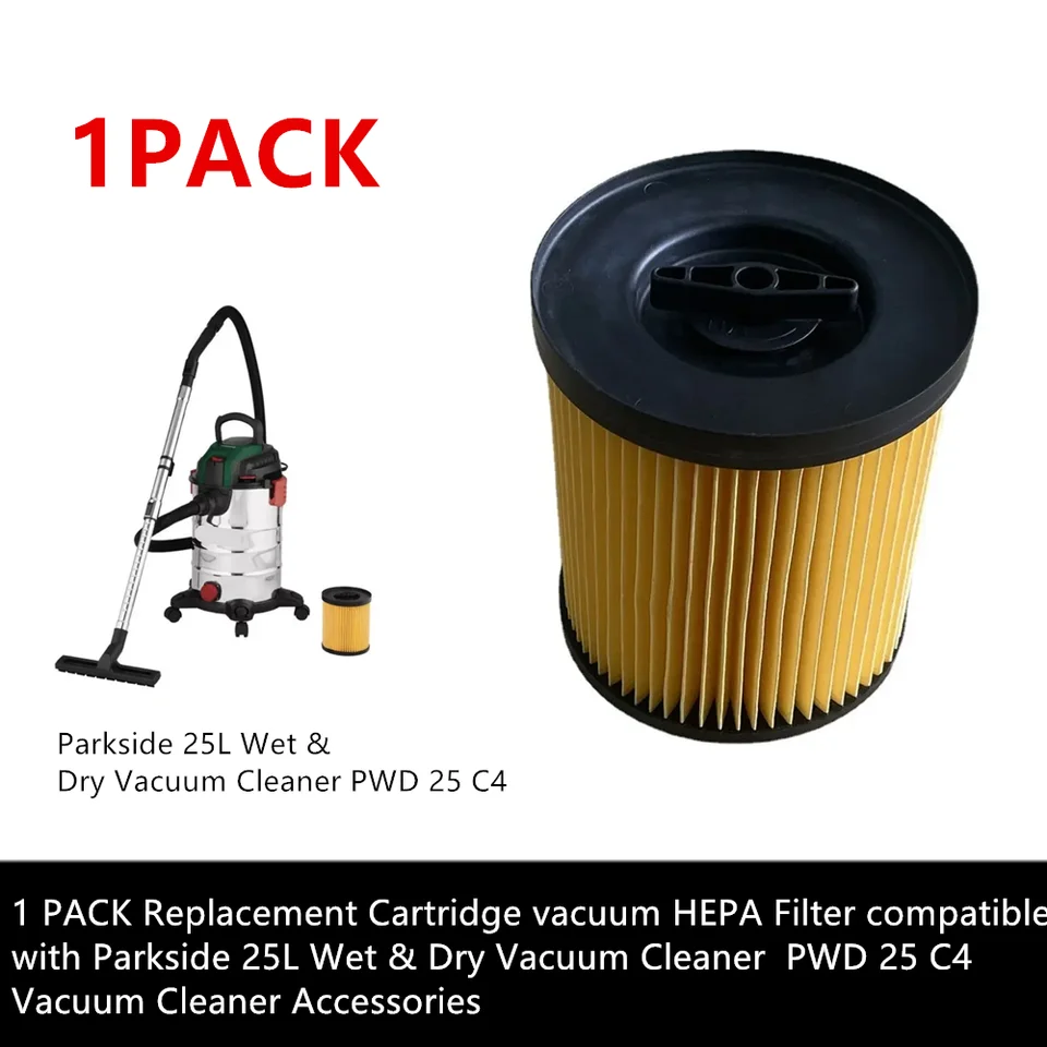 Vhbw Filter Element Compatible With Parkside (Lidl) PWD 25 A2 Wet/Dry Vacuum Cleaner
