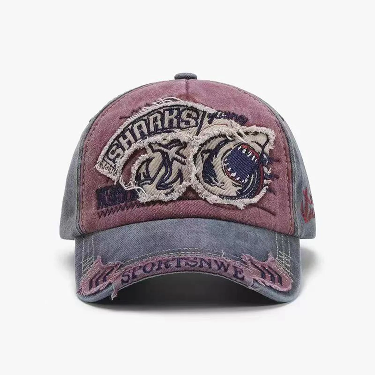Unisex SHRRKS Shark Embroidery Baseball Caps Spring Autumn Outdoor Adjustable Casual Hats Sunscreen Hat Sports Cap - Image 4