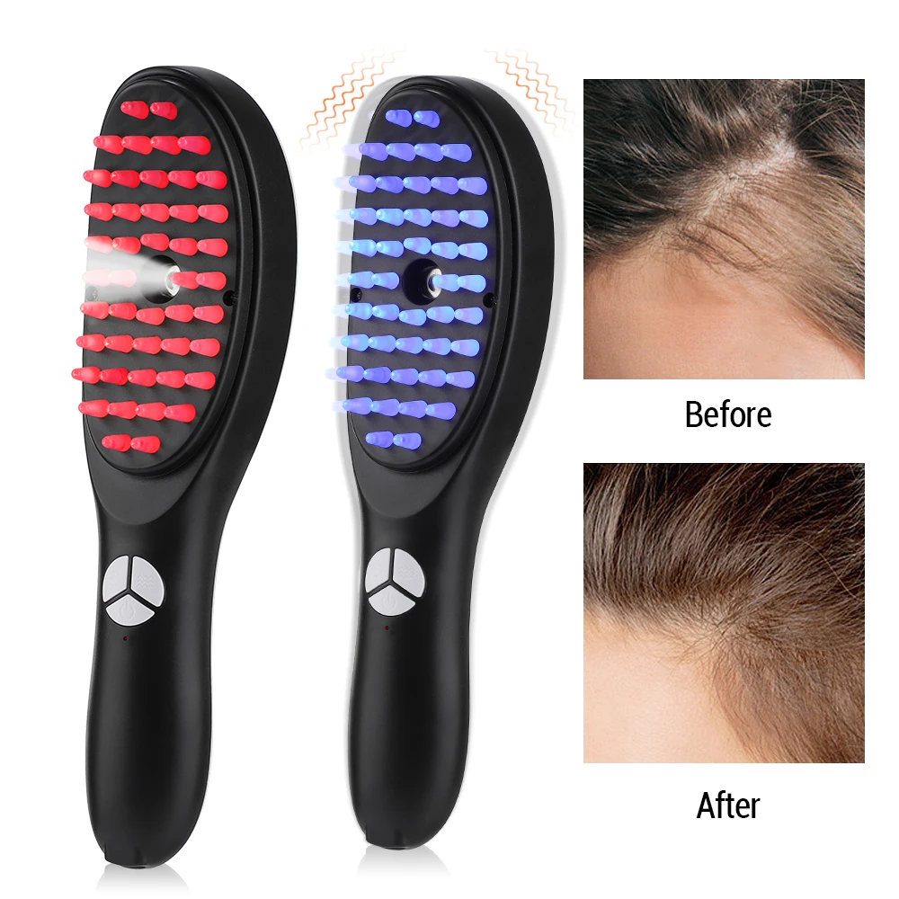 Electric Massage Comb for Hair Growth with Vibration and LED Light