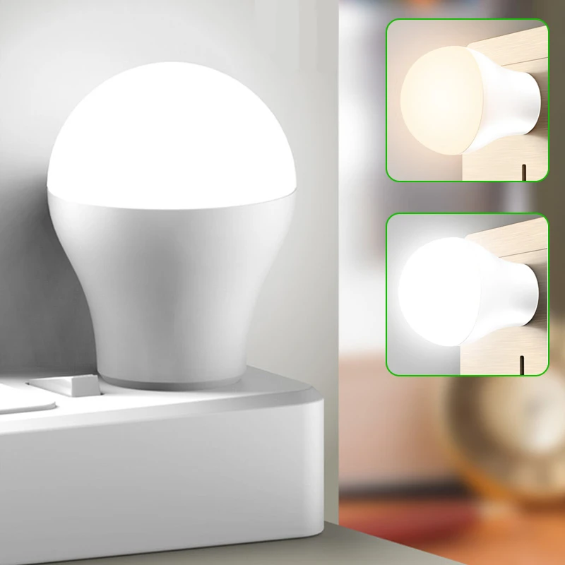 8pcs USB LED Night Light Mini Reading Lamp Portable Computer Mobile Power Charging Book Light